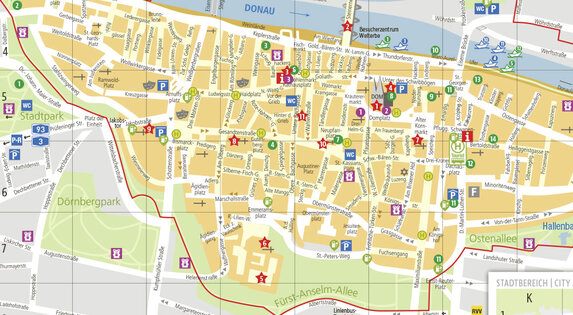 Altstadtplan von Regensburg