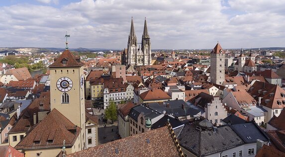 Dächerblick über Regensburg